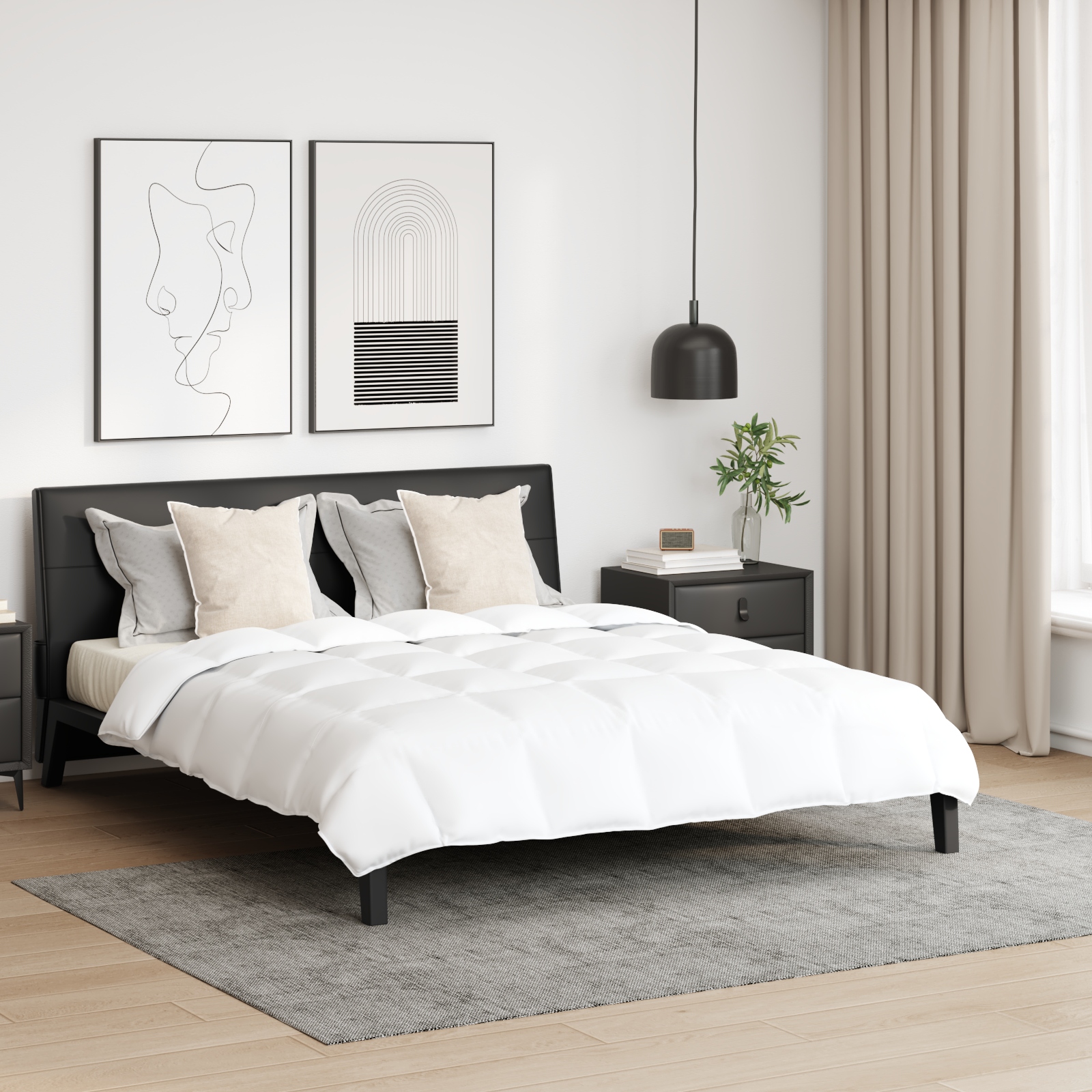 Bettdecke Sonstiges 3 pcs Weiß 200 x 200 cm Daunen