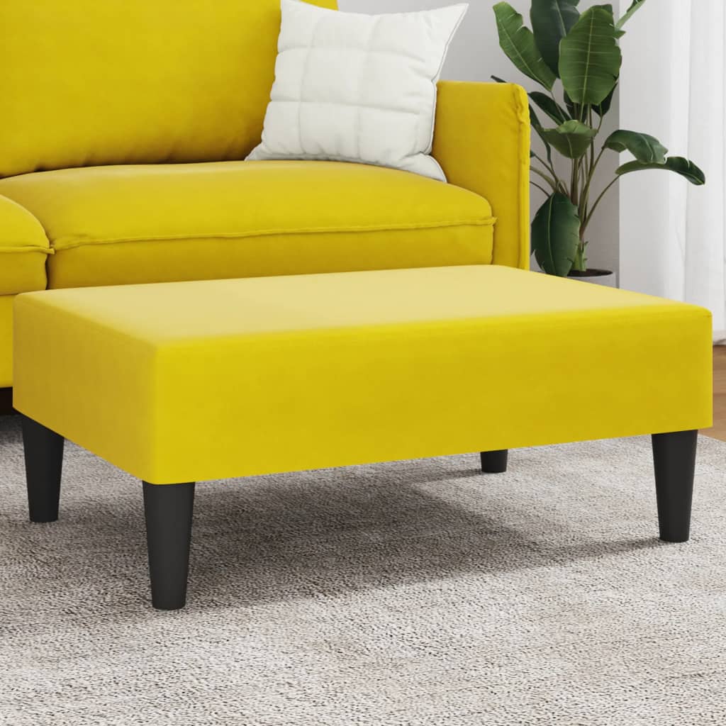 Fußhocker Gelb 77x55x31 cm Samt Fußhocker Gelb 77x55x31 cm Samt