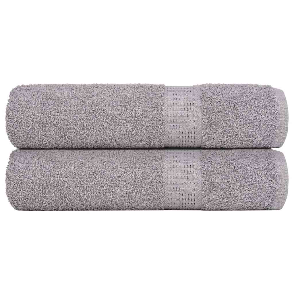 Handtücher 2 Stk. Grau 50x100 cm 360 g/m² 100% Baumwolle Handtücher 2 Stk. Grau 50x100 cm 360 g/m² 100% Baumwolle