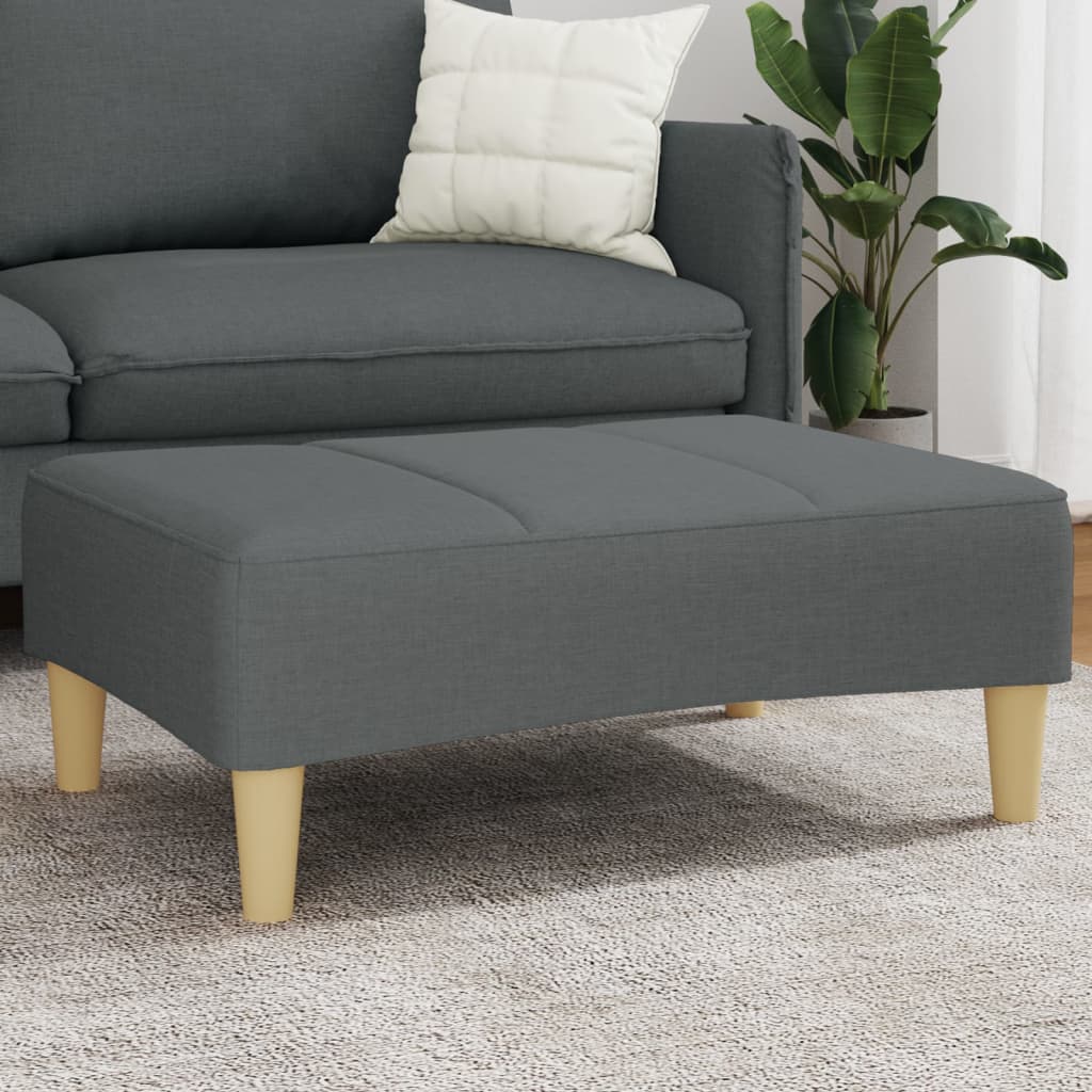 Fußhocker Dunkelgrau 77x55x31 cm Stoff Fußhocker Dunkelgrau 77x55x31 cm Stoff