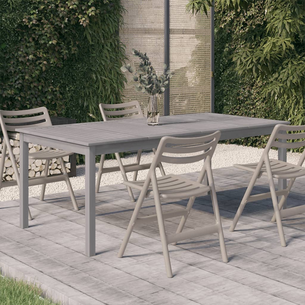 Gartentisch Grau 200x100x75 cm Massivholz Akazie Gartentisch Grau 200x100x75 cm Massivholz Akazie