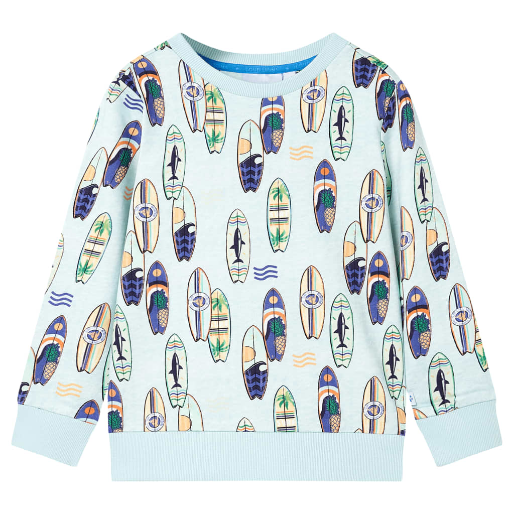 Kinder-Sweatshirt Hellblau Melange 140 Kinder-Sweatshirt Hellblau Melange 140