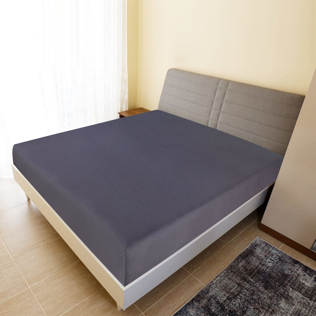Spannbettlaken Jersey Anthrazit 180x200 cm Baumwolle Spannbettlaken Jersey Anthrazit 180x200 cm Baumwolle