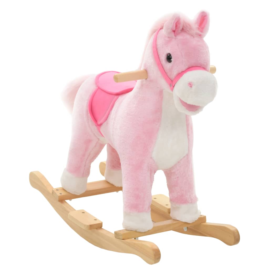 Schaukeltier Pferd Plüsch 65x32x58 cm Rosa Schaukeltier Pferd Plüsch 65x32x58 cm Rosa