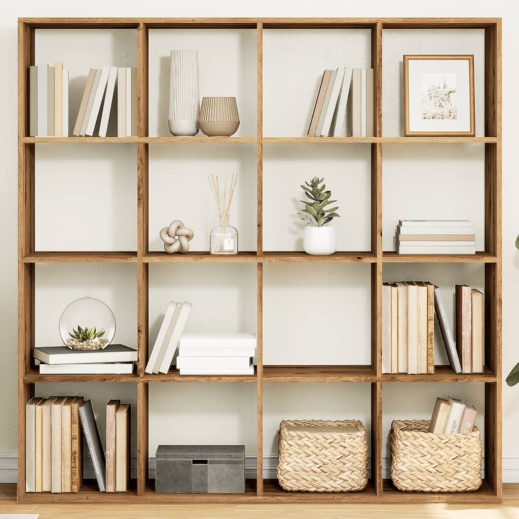 Bücherregal Artisan-Eiche 137,5x29x137,5 cm Holzwerkstoff Bücherregal Artisan-Eiche 137,5x29x137,5 cm Holzwerkstoff