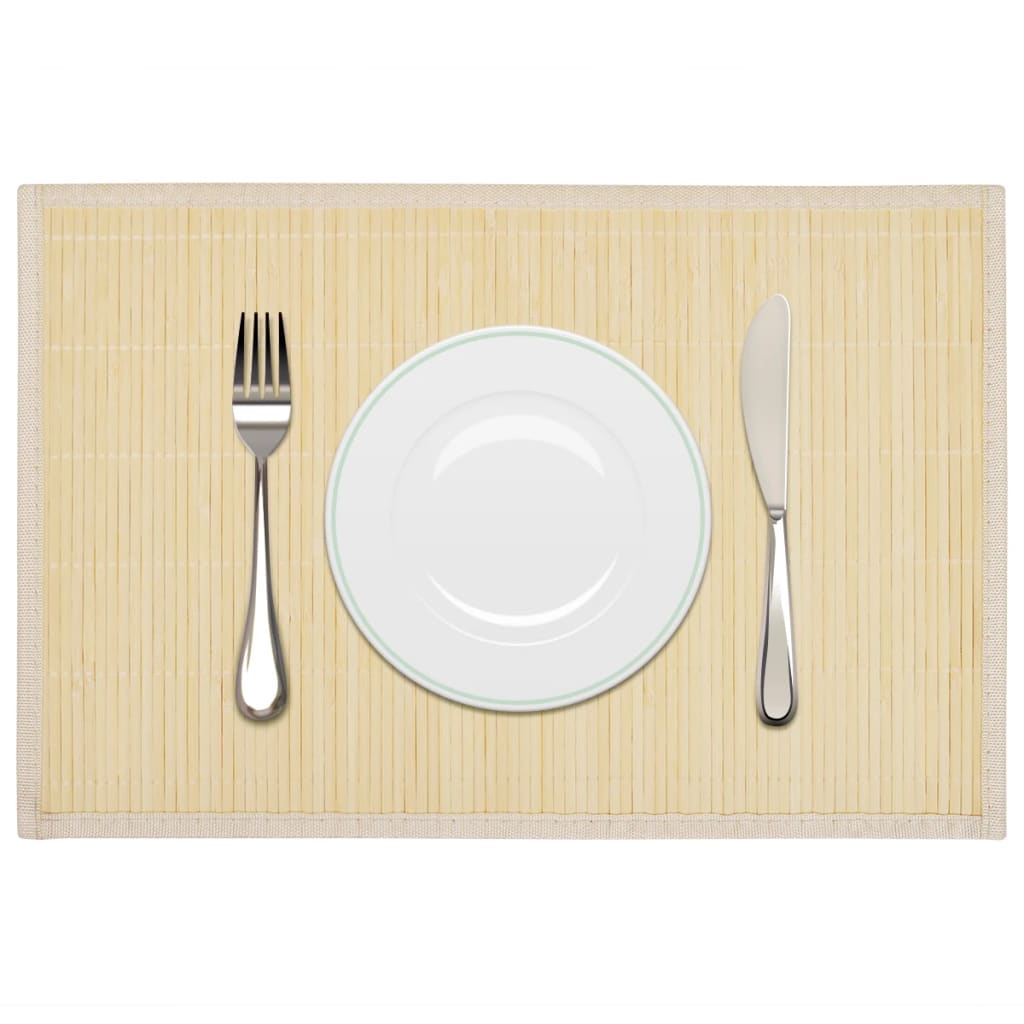 6 Bambus-Platzdeckchen 30 x 45 cm Natur 6 Bambus-Platzdeckchen 30 x 45 cm Natur