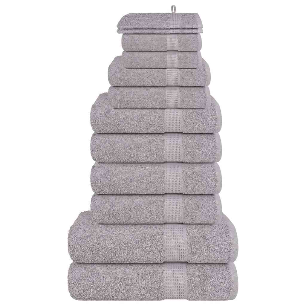 12-tlg. Handtuch-Set Grau 360 g/m² 100% Baumwolle 12-tlg. Handtuch-Set Grau 360 g/m² 100% Baumwolle