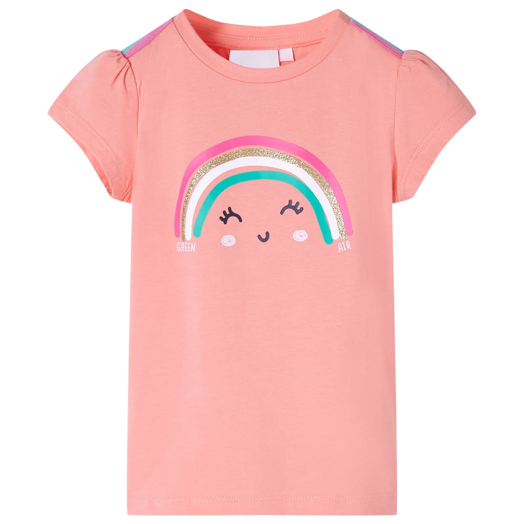 Kinder-T-Shirt Korallenrosa 92 Kinder-T-Shirt Korallenrosa 92