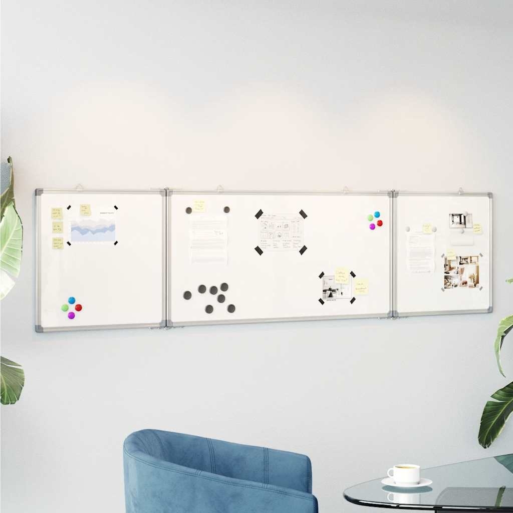 Magnetisches Whiteboard Klappbar 160x40x1,7 cm Aluminium Magnetisches Whiteboard Klappbar 160x40x1,7 cm Aluminium