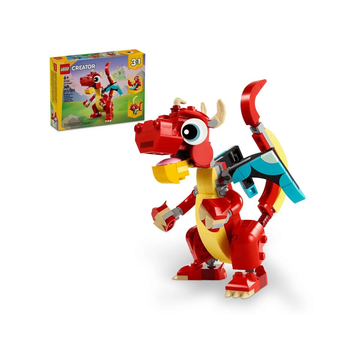 Konstruktionsspiel Lego 31145 DRAGÓN ROJO Bunt 149 Stücke Konstruktionsspiel Lego 31145 DRAGÓN ROJO Bunt 149 Stücke