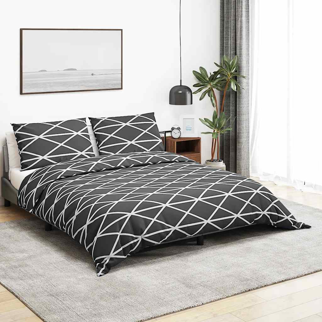 Bettwäsche-Set Grau 140x200 cm Baumwolle Bettwäsche-Set Grau 140x200 cm Baumwolle