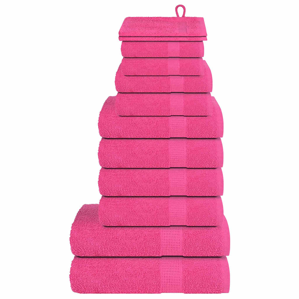 12-tlg. Handtuch-Set Rosa 360 g/m² 100% Baumwolle 12-tlg. Handtuch-Set Rosa 360 g/m² 100% Baumwolle