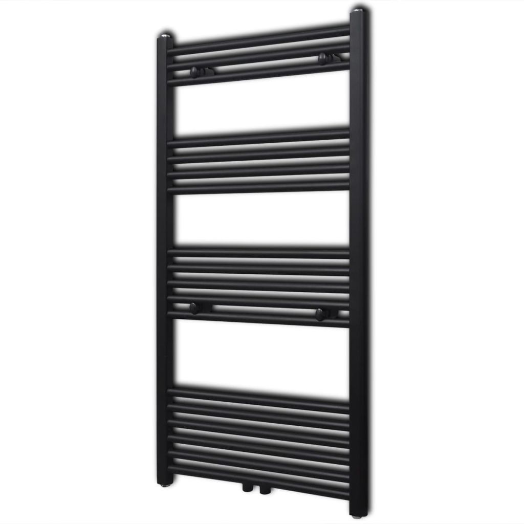 Handtuchheizkörper Warmwasser Gerade Schwarz 600x1160 mm Handtuchheizkörper Warmwasser Gerade Schwarz 600x1160 mm