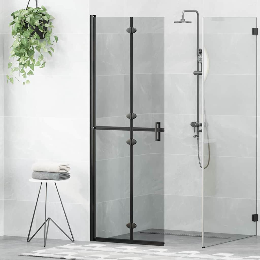 Walk-in Duschwand Schwarz und dunkel-transparent 70 x 190 cm Walk-in Duschwand Schwarz und dunkel-transparent 70 x 190 cm
