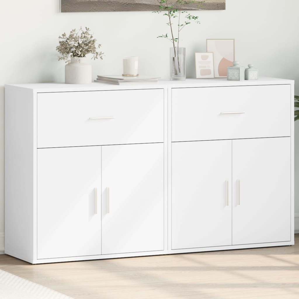 Sideboards 2 Stk. Weiß 60x31x70 cm Holzwerkstoff