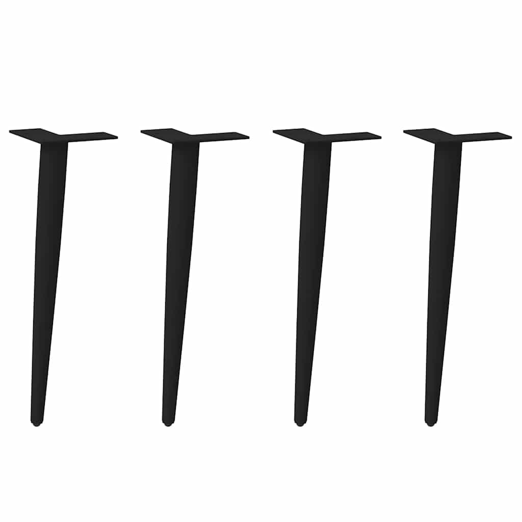 Couchtischbeine Konische Form 4 Stk. Schwarz 30-31 cm Stahl Couchtischbeine Konische Form 4 Stk. Schwarz 30-31 cm Stahl