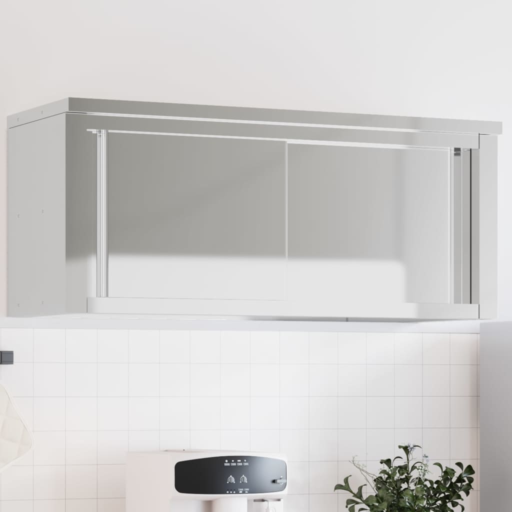Küchen-Wandschrank mit Schiebetüren Edelstahl Küchen-Wandschrank mit Schiebetüren Edelstahl