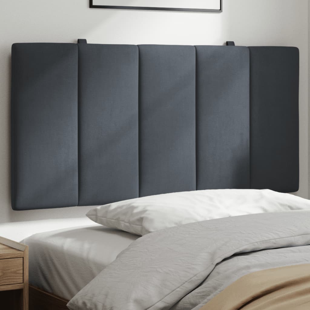 Kopfteilkissen "Hanko" Dunkelgrau 100 cm Samt