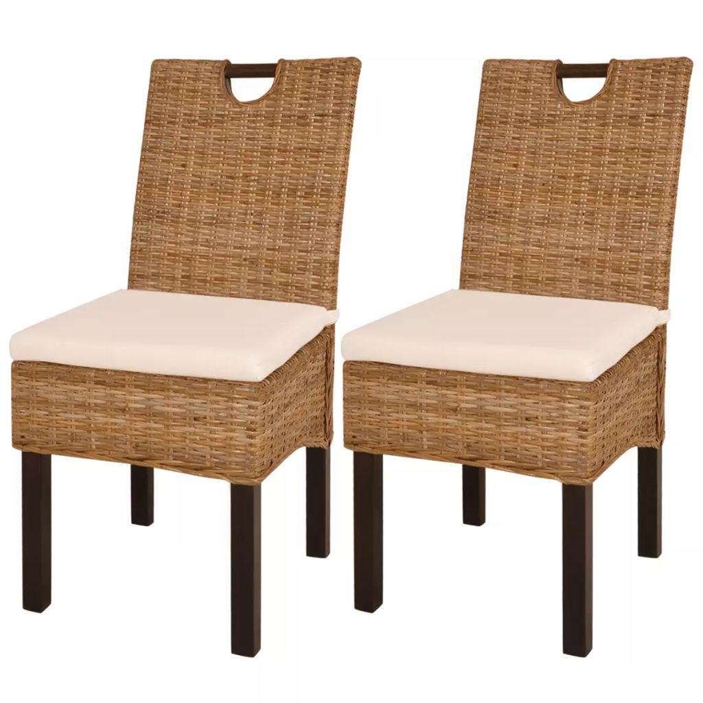 Esszimmerstuhl 2 Stk. Kubu-Rattan Mangoholz Esszimmerstuhl 2 Stk. Kubu-Rattan Mangoholz