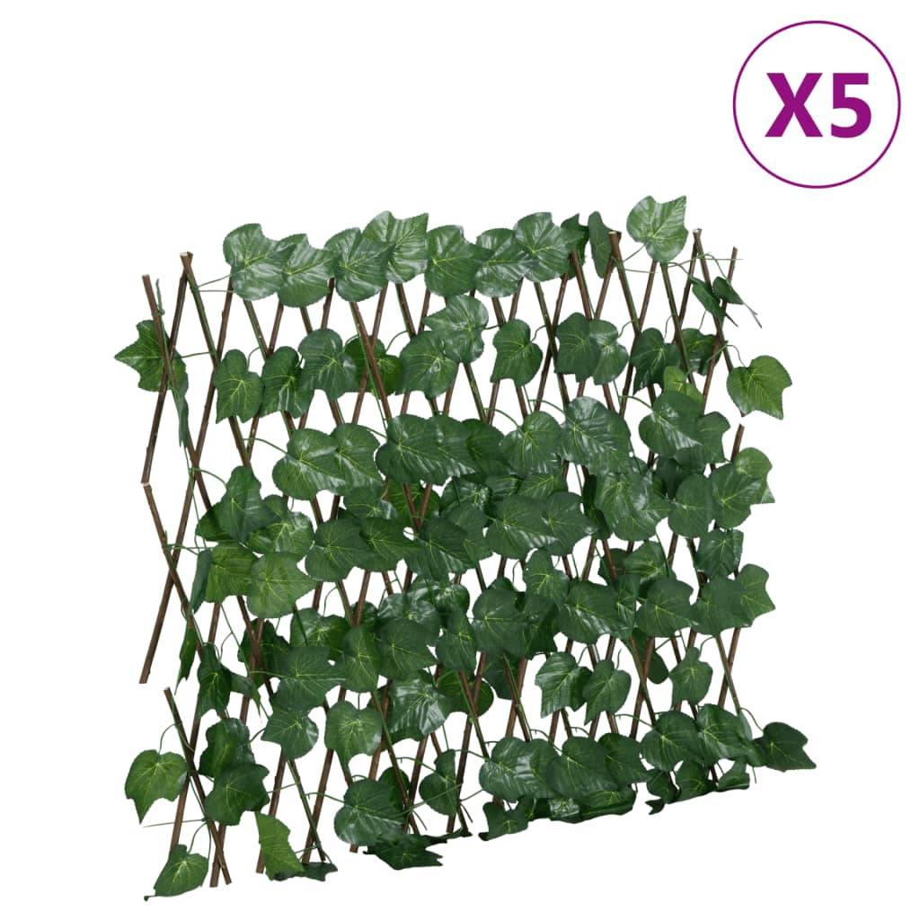 Rankgitter mit Künstlichem Weinlaub 5 Stk. Erweiterbar 190x60cm Rankgitter mit Künstlichem Weinlaub 5 Stk. Erweiterbar 190x60cm
