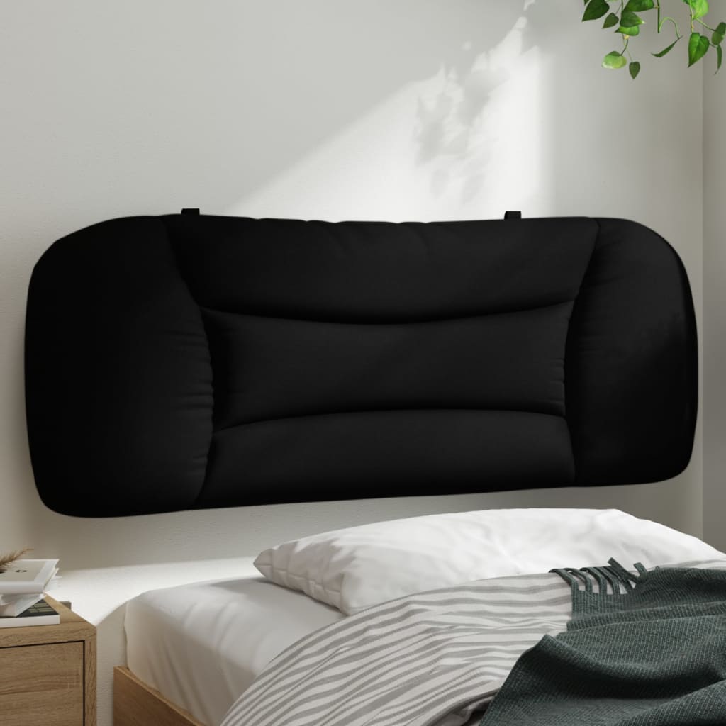 Kopfteil-Kissen Schwarz 100 cm Stoff Kopfteil-Kissen Schwarz 100 cm Stoff