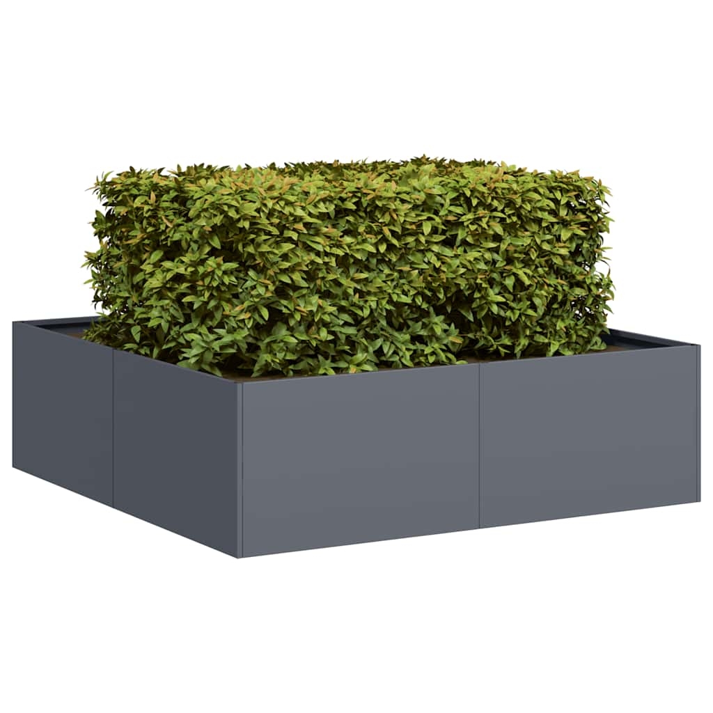Pflanzkübel Anthrazit 100x100x30 cm Stahl Pflanzkübel Anthrazit 100x100x30 cm Stahl