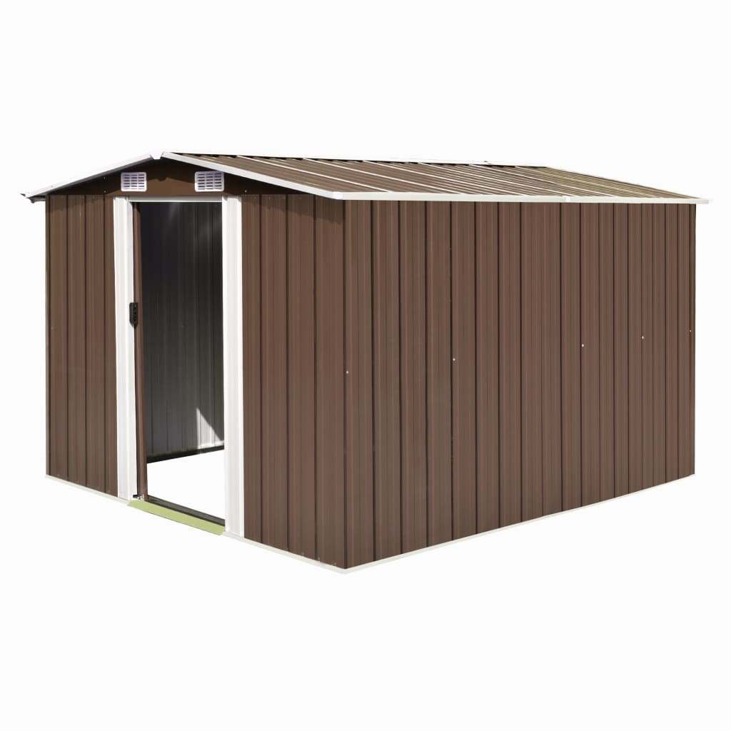 Gerätehaus 257x298x178 cm Metall Braun Gerätehaus 257x298x178 cm Metall Braun