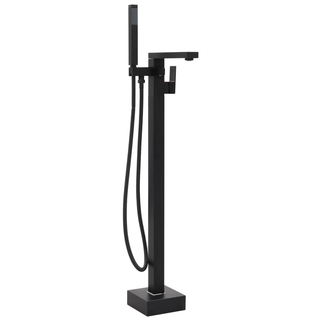 Freistehende Badewannenarmatur Schwarz Edelstahl 90 cm Freistehende Badewannenarmatur Schwarz Edelstahl 90 cm