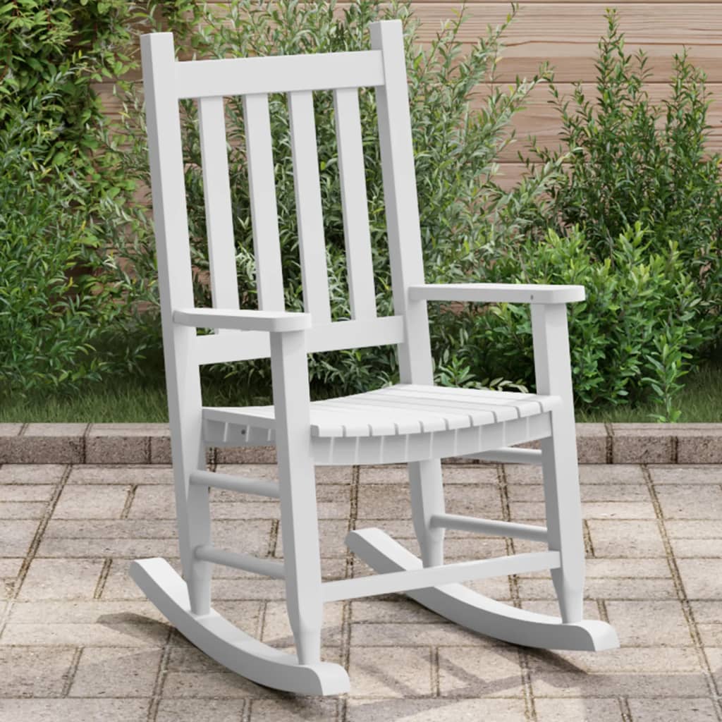 Schaukelstuhl für Kinder Weiß Massivholz Pappel Schaukelstuhl für Kinder Weiß Massivholz Pappel