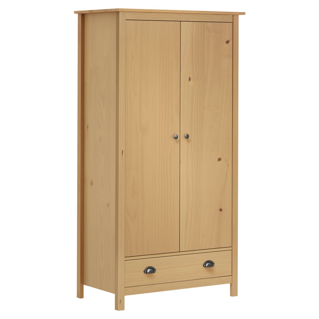 Kleiderschrank mit 2 Türen Hill 89x50x170 cm Massivholz Kiefer Kleiderschrank mit 2 Türen Hill 89x50x170 cm Massivholz Kiefer