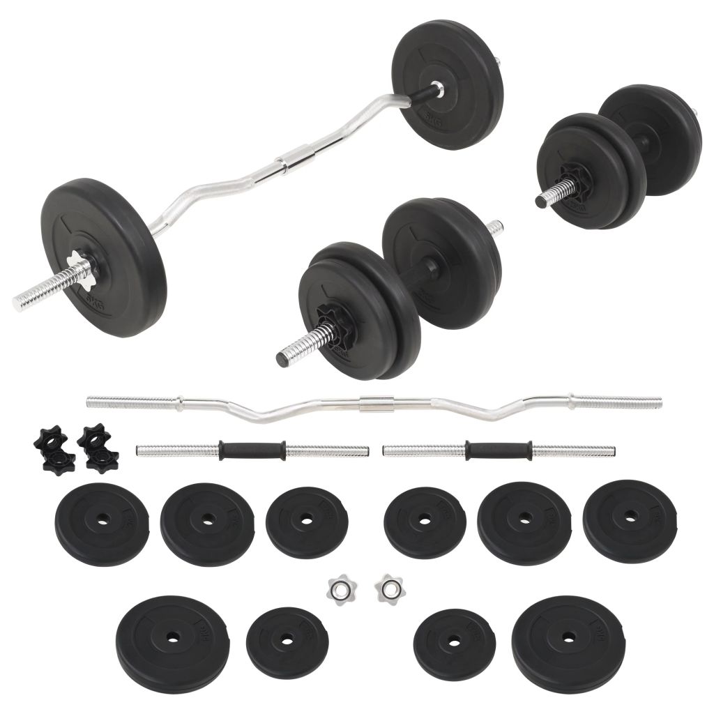 Langhantel- und Kurzhantel-Set 30 kg Langhantel- und Kurzhantel-Set 30 kg