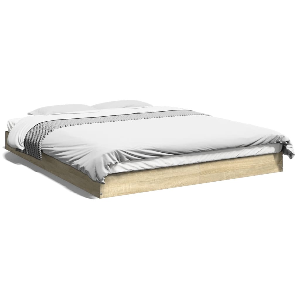 Bettgestell Sonoma-Eiche 160x200 cm Holzwerkstoff Bettgestell Sonoma-Eiche 160x200 cm Holzwerkstoff