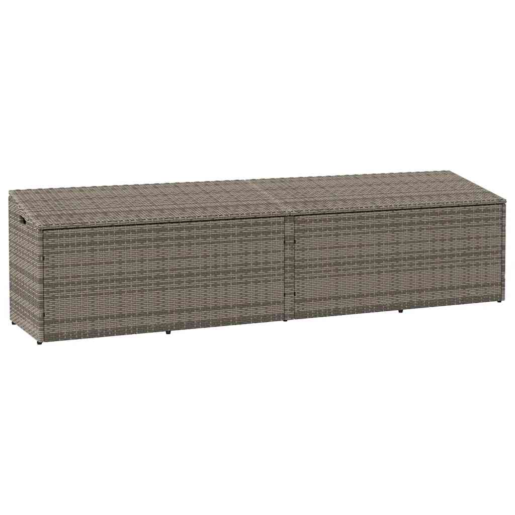 Garten-Auflagenbox Grau 220x50x58 cm Poly Rattan Garten-Auflagenbox Grau 220x50x58 cm Poly Rattan