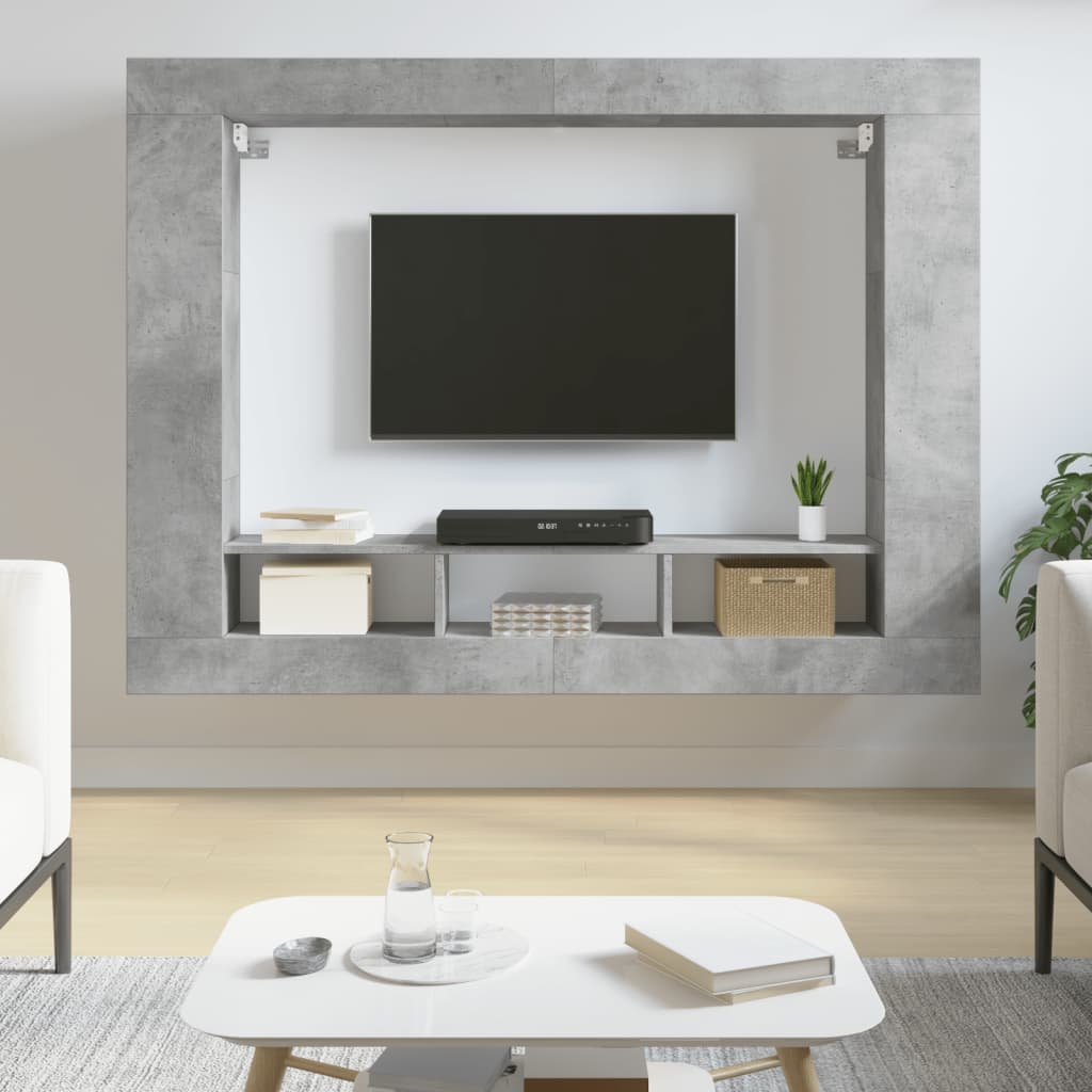 TV-Schrank Betongrau 152x22x113 cm Holzwerkstoff TV-Schrank Betongrau 152x22x113 cm Holzwerkstoff
