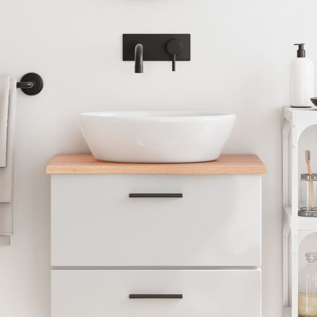 Waschtischplatte Hellbraun 60x30x2 cm Massivholz Behandelt Waschtischplatte Hellbraun 60x30x2 cm Massivholz Behandelt