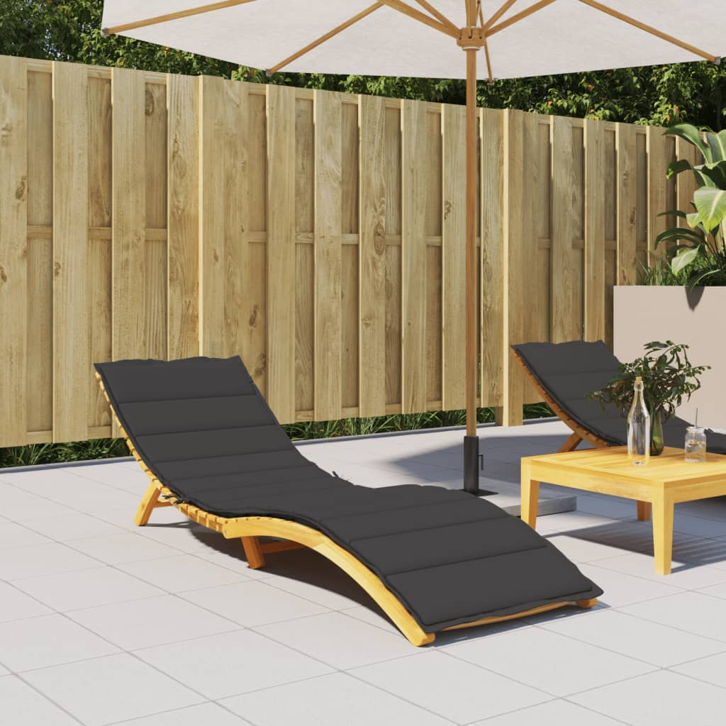 Sonnenliegen-Auflage Schwarz 200x50x3 cm Oxford-Gewebe Sonnenliegen-Auflage Schwarz 200x50x3 cm Oxford-Gewebe