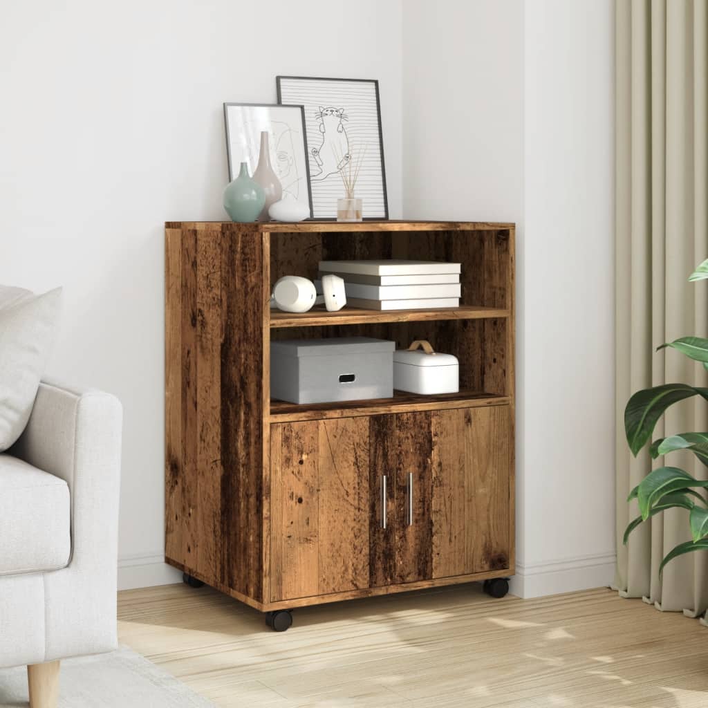 Rollschrank Altholz-Optik 60x48x81 cm Holzwerkstoff Rollschrank Altholz-Optik 60x48x81 cm Holzwerkstoff