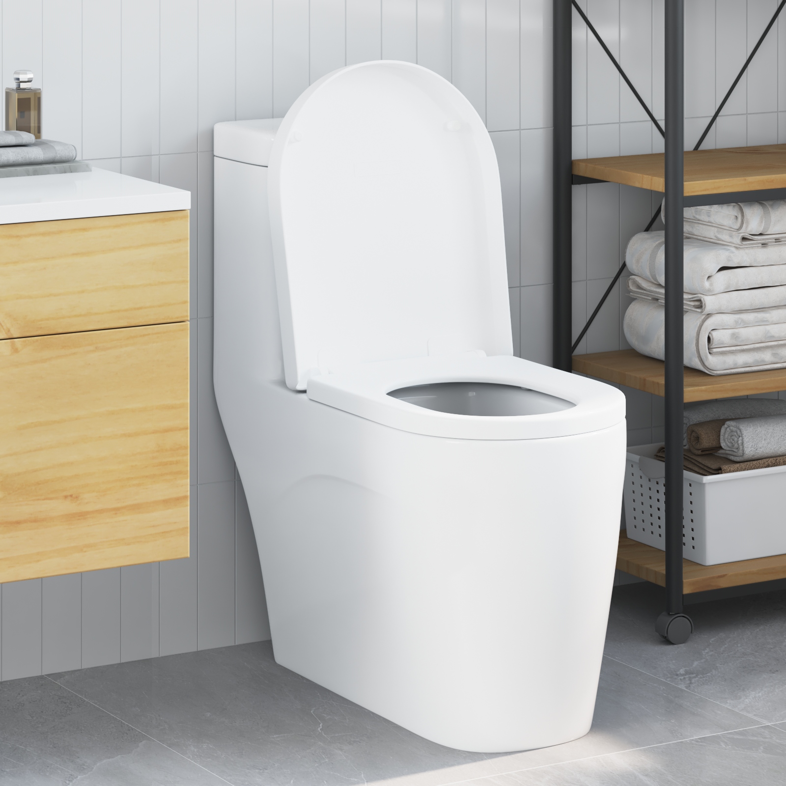 Toilettensitz Weiß 48 x 36,5 x 4,5 cm Polypropylen