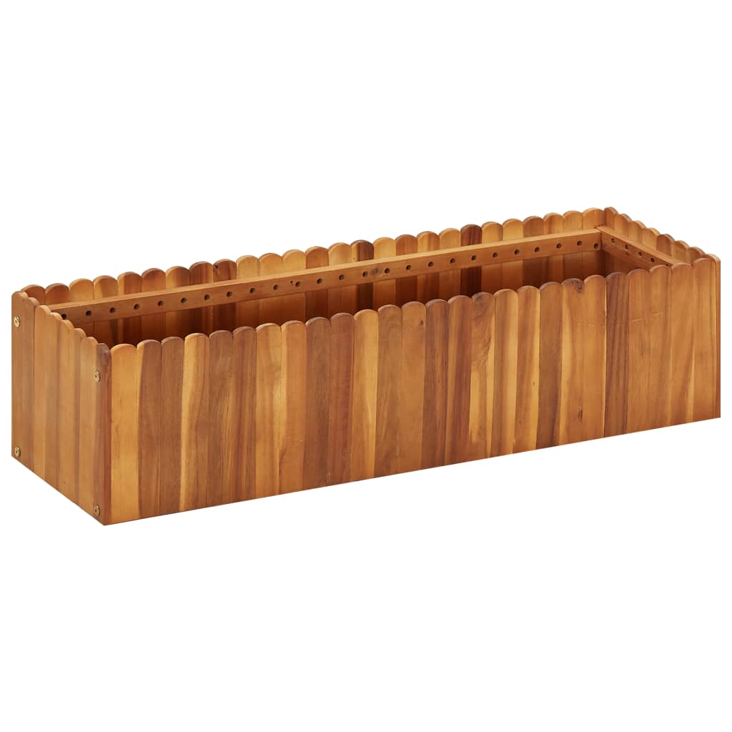 Garten-Hochbeet 100 x 30 x 25 cm Massivholz Akazie Garten-Hochbeet 100 x 30 x 25 cm Massivholz Akazie