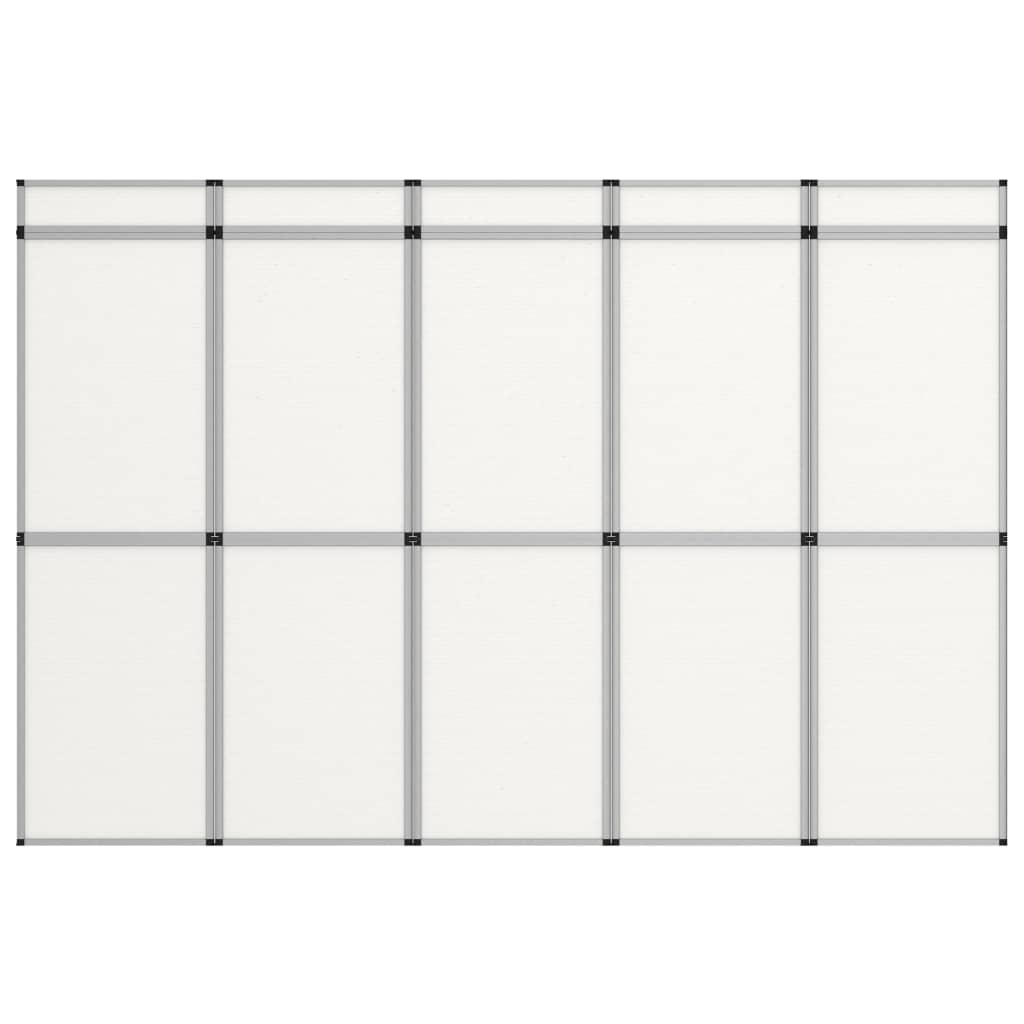 15-Panel Messewand Faltdisplay 302×200 cm Weiß