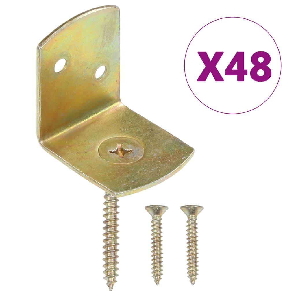 Flechtzaunhalter 48 Stk. L-Form Verzinktes Metall Flechtzaunhalter 48 Stk. L-Form Verzinktes Metall