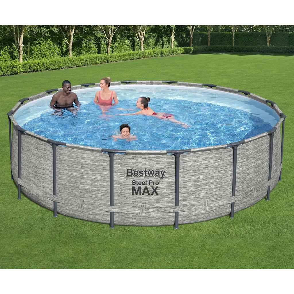Bestway Power Steel Swimming Pool Rund 488x122 cm Bestway Power Steel Swimming Pool Rund 488x122 cm