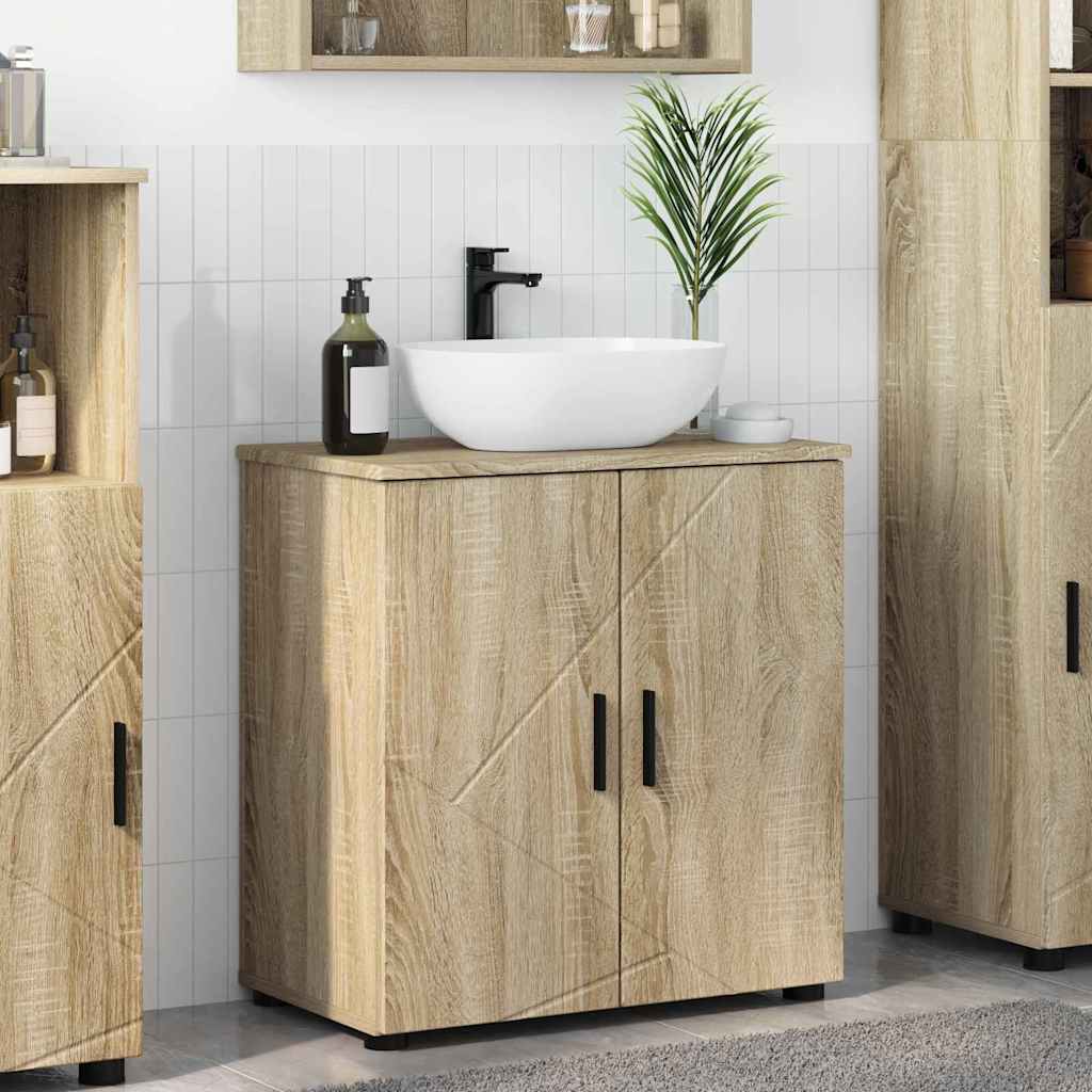 Badezimmer Schrank Sonoma Eiche 61 x 35 x 64 cm Holzwerkstoff