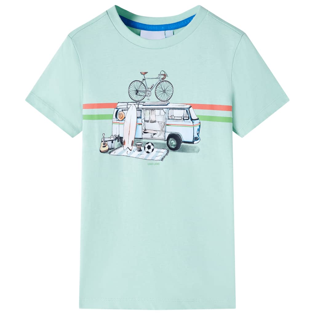 Kinder-T-Shirt Helles Minzgrün 116 Kinder-T-Shirt Helles Minzgrün 116