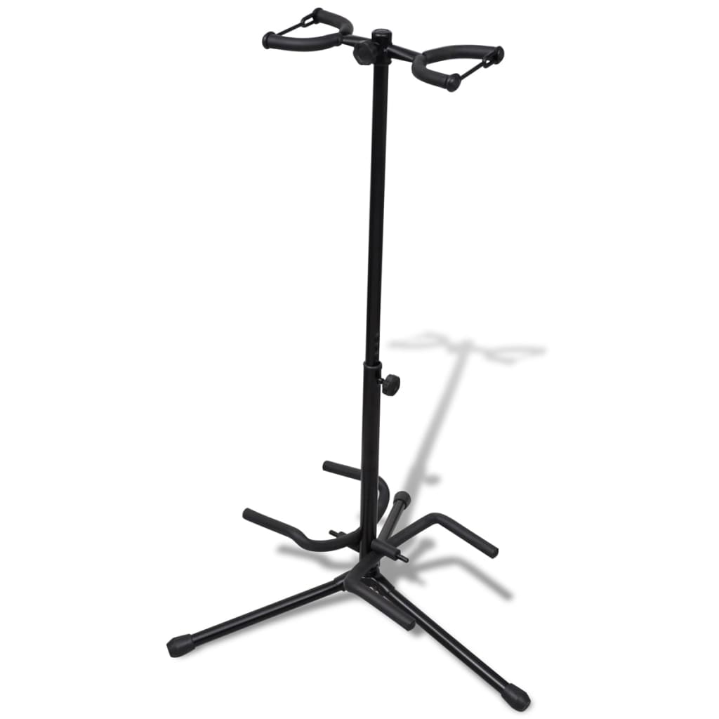 Verstellbare Doppelgitarrenständer Faltbare Instrument-Rack Verstellbare Doppelgitarrenständer Faltbare Instrument-Rack