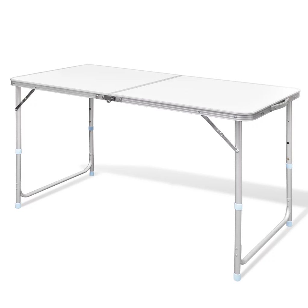 Campingtisch zusammenklappbar höhenverstellbar Aluminium 120 x 60 cm