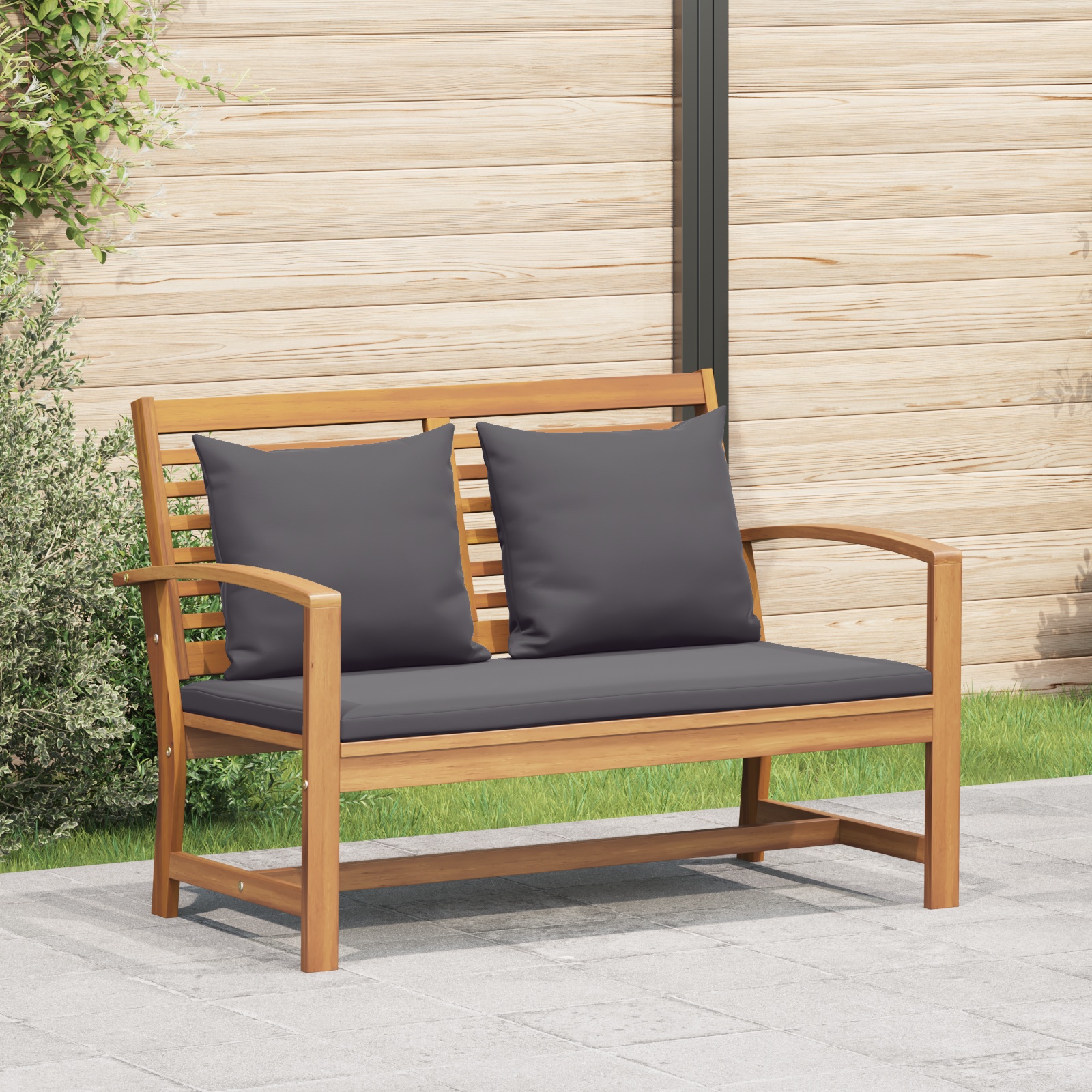 Garten-Sofa-Set 2 pcs Braun Massives Teakholz Garten-Sofa-Set 2 pcs Braun Massives Teakholz