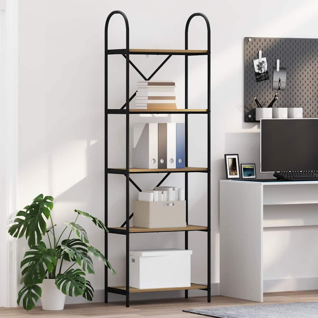Regal Eiche handwerklich 60 x 30 x 183 cm Holzwerkstoff