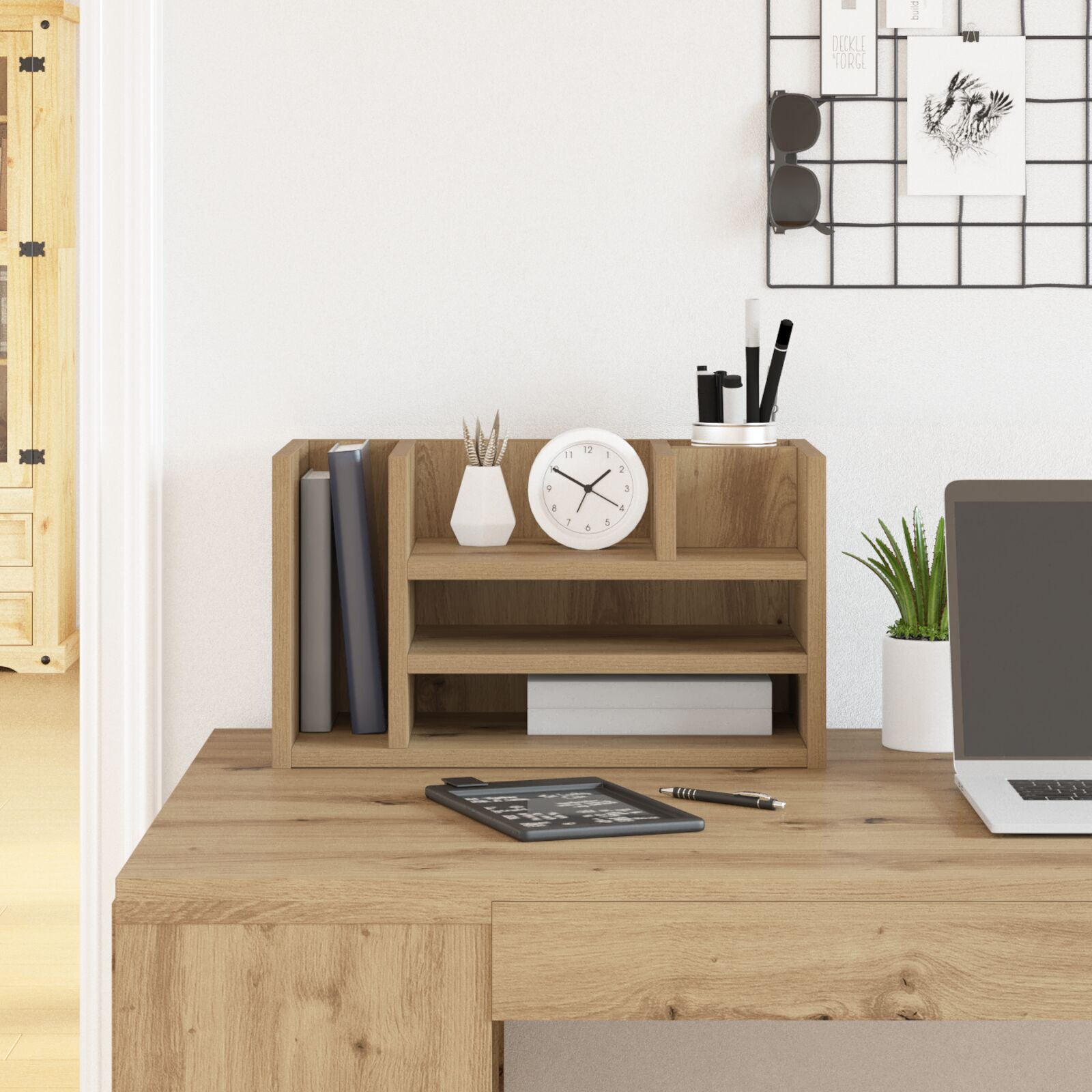 Schreibtischorganisator Artisan Oak 44.5x24x25 cm Holzwerkstoff Schreibtischorganisator Artisan Oak 44.5x24x25 cm Holzwerkstoff