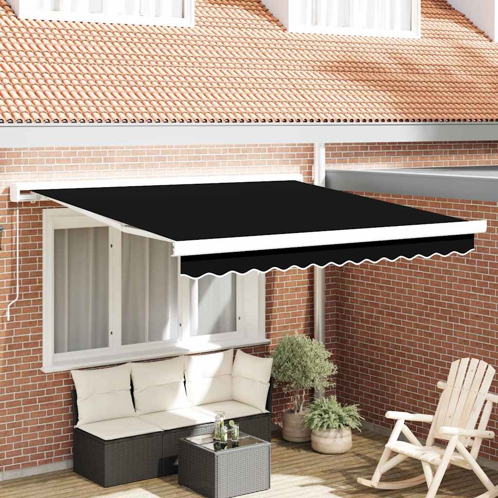 Manuelle Ausziehbare Markise Schwarz 300 x 250 cm Manuelle Ausziehbare Markise Schwarz 300 x 250 cm